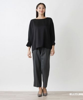 美品☆ かぐれ リネン ワイド プルオーバー ドルマンスリーブ 黒 バックスリットドルマンスリーブプルオーバー – LiSA LiSA