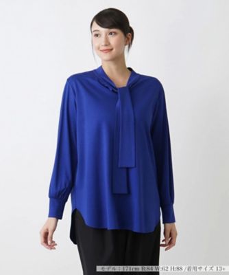＜Leilian plus house (Women/大きいサイズ)＞ボウタイカットソー