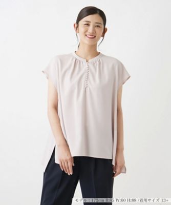 ＜Leilian plus house (Women/大きいサイズ)＞パールボタンブラウス