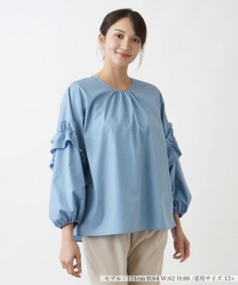 ＜Leilian plus house (Women/大きいサイズ)＞袖フリルブラウス【ＮＥＭＩＫＡ】