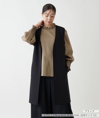 【美品】レリアン 大きいサイズ★ プリーツベスト ジレ17号 店舗人気】テーラードジレ【NEMIKA】 | Leilian plus