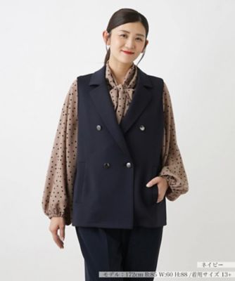 ＜Leilian plus house (Women/大きいサイズ)＞テーラードベスト【ＮＥＭＩＫＡ】