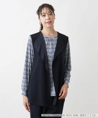 ＜Leilian plus house (Women/大きいサイズ)＞ベスト【Ｌｅｉｌｉａｎ　ＷＨＩＴＥ　ＬＡＢＥＬ】