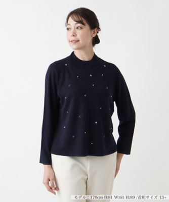 ＜Leilian plus house (Women/大きいサイズ)＞【店舗人気】ビジューニット