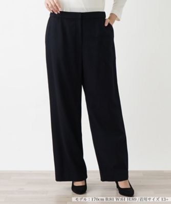 ＜Leilian plus house (Women/大きいサイズ)＞ワイドパンツ【Ｌｅｉｌｉａｎ　ＷＨＩＴＥ　ＬＡＢＥＬ】