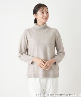 ＜Leilian plus house (Women/大きいサイズ)＞【店舗人気】スパンコールタートルネックニット【Ｌｅｉｌｉａｎ　ＷＨＩＴＥ　ＬＡＢＥＬ】