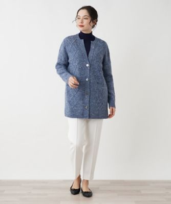 カシミヤ混ニットカーディガン【Ｌｅｉｌｉａｎ　ＷＨＩＴＥ　ＬＡＢＥＬ】【ＢＩＡＧＩＯＬＩ】