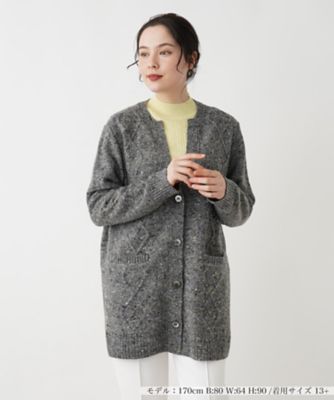 カシミヤ混ニットカーディガン【Ｌｅｉｌｉａｎ　ＷＨＩＴＥ　ＬＡＢＥＬ】【ＢＩＡＧＩＯＬＩ】