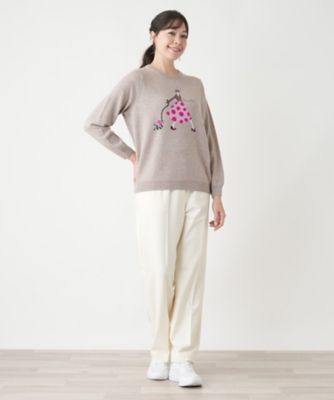 クルーネックニット【Ｌｅｉｌｉａｎ　ＷＨＩＴＥ　ＬＡＢＥＬ】