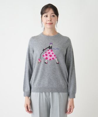 クルーネックニット【Ｌｅｉｌｉａｎ　ＷＨＩＴＥ　ＬＡＢＥＬ】