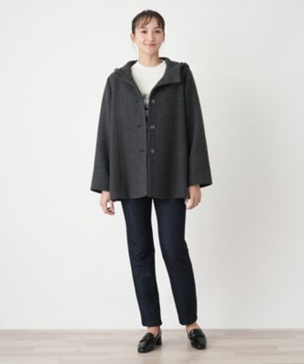 フーデッドショートコート【Leilian WHITE
