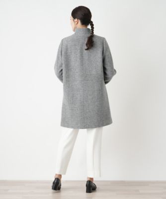 SALE！　Leilian レリアン シルク 絹 スタンドカラー コート 9号 店舗人気】スタンドカラーコート | Leilian plus house (Women