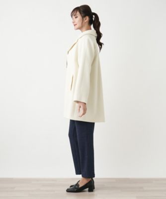 オープンカラーコート【Leilian WHITE LABEL