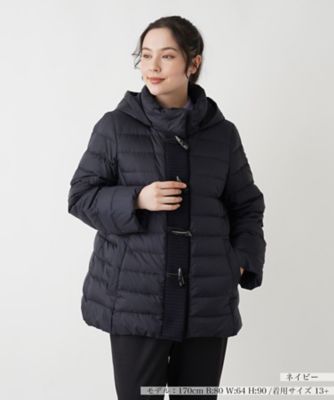 ＜Leilian plus house (Women/大きいサイズ)＞フーデッドダウンジャケット【Ｌｅｉｌｉａｎ　ＷＨＩＴＥ　ＬＡＢＥＬ】