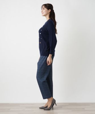 【店舗人気】モチーフ刺繍クルーネックニット【Ｌｅｉｌｉａｎ　ＷＨＩＴＥ　ＬＡＢＥＬ】