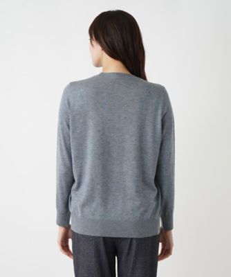 【店舗人気】モチーフ刺繍クルーネックニット【Ｌｅｉｌｉａｎ　ＷＨＩＴＥ　ＬＡＢＥＬ】