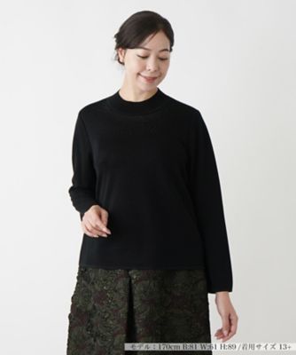 ラメハイネックニット【Leilian WHITE LABEL