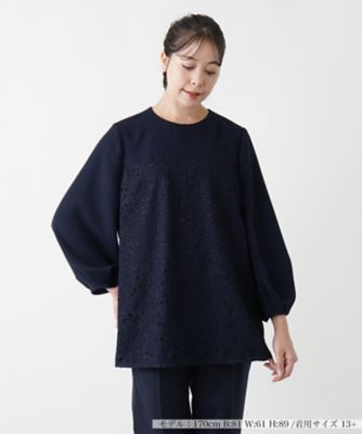 ＜Leilian plus house (Women/大きいサイズ)＞ブラウス【Ｌｅｉｌｉａｎ　ＷＨＩＴＥ　ＬＡＢＥＬ】
