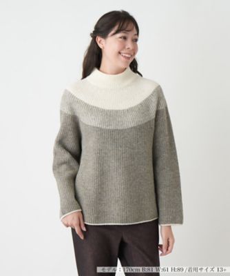 ＜Leilian plus house (Women/大きいサイズ)＞ホールガーメントハイネックニット【Ｌｅｉｌｉａｎ　ＷＨＩＴＥ　ＬＡＢＥＬ】