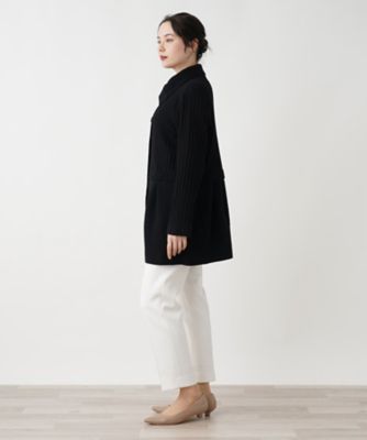 編地切替ロングカーディガン【Ｌｅｉｌｉａｎ　ＷＨＩＴＥ　ＬＡＢＥＬ】