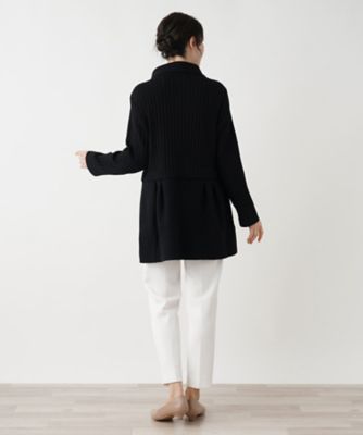 編地切替ロングカーディガン【Ｌｅｉｌｉａｎ　ＷＨＩＴＥ　ＬＡＢＥＬ】