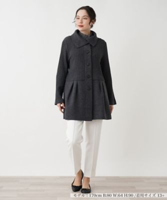 編地切替ロングカーディガン【Ｌｅｉｌｉａｎ　ＷＨＩＴＥ　ＬＡＢＥＬ】