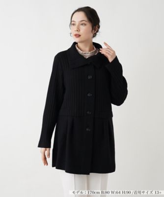 編地切替ロングカーディガン【Ｌｅｉｌｉａｎ　ＷＨＩＴＥ　ＬＡＢＥＬ】