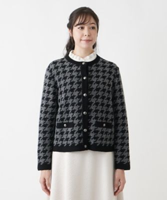 千鳥格子カーディガン