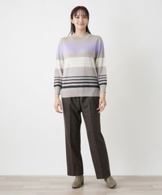 マルチボーダーハイネックニット【Ｌｅｉｌｉａｎ　ＷＨＩＴＥ　ＬＡＢＥＬ】