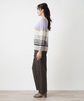 マルチボーダーハイネックニット【Ｌｅｉｌｉａｎ　ＷＨＩＴＥ　ＬＡＢＥＬ】