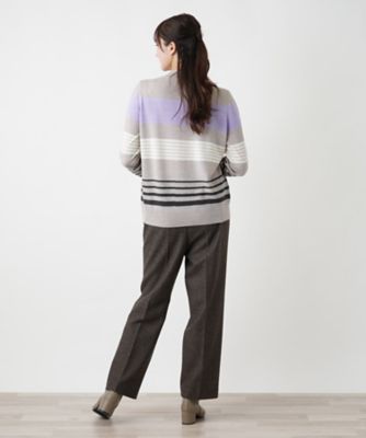 マルチボーダーハイネックニット【Ｌｅｉｌｉａｎ　ＷＨＩＴＥ　ＬＡＢＥＬ】