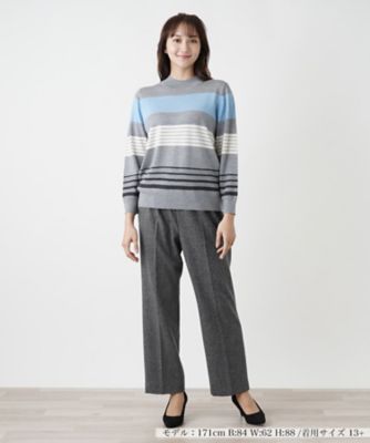 マルチボーダーハイネックニット【Ｌｅｉｌｉａｎ　ＷＨＩＴＥ　ＬＡＢＥＬ】