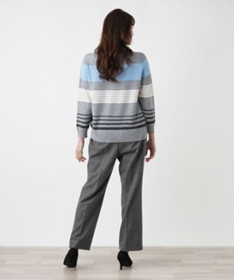 マルチボーダーハイネックニット【Ｌｅｉｌｉａｎ　ＷＨＩＴＥ　ＬＡＢＥＬ】