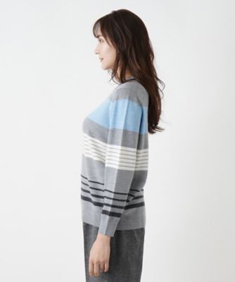 マルチボーダーハイネックニット【Ｌｅｉｌｉａｎ　ＷＨＩＴＥ　ＬＡＢＥＬ】