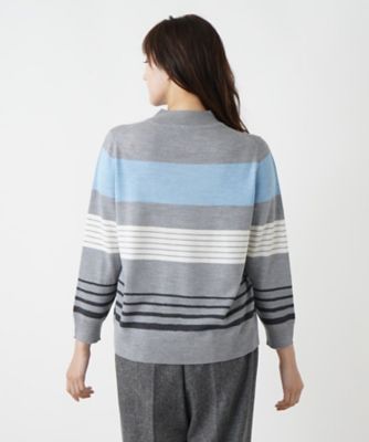 マルチボーダーハイネックニット【Ｌｅｉｌｉａｎ　ＷＨＩＴＥ　ＬＡＢＥＬ】