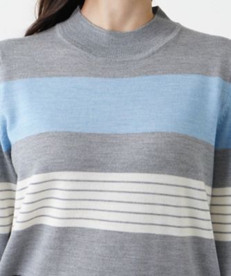 マルチボーダーハイネックニット【Ｌｅｉｌｉａｎ　ＷＨＩＴＥ　ＬＡＢＥＬ】
