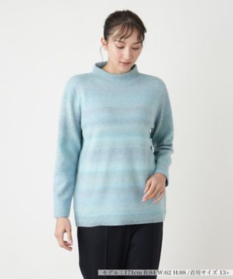 ＜Leilian plus house (Women/大きいサイズ)＞【店舗人気】グラデーションハイネックニット【Ｌｅｉｌｉａｎ　ＷＨＩＴＥ　ＬＡＢＥＬ】