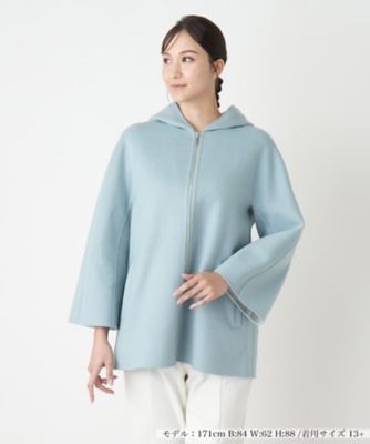 ＜Leilian plus house (Women/大きいサイズ)＞フーデッドコート【Ｌｅｉｌｉａｎ　ＷＨＩＴＥ　ＬＡＢＥＬ】