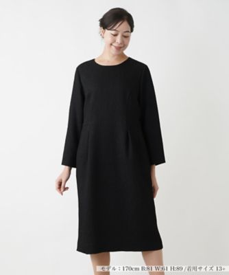 クルーネックワンピース【Leilian WHITE LABEL