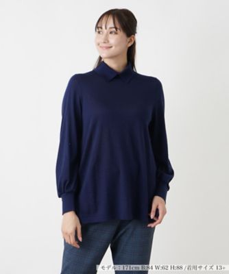 ＜Leilian plus house (Women/大きいサイズ)＞ギャザースリーブニット【ＴＨＥ　ＮＥＷ】