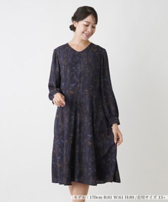 ＜Leilian plus house (Women/大きいサイズ)＞Ｖネックフレアワンピース