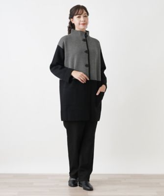 ユーニス ニット ジャカード コート 店舗人気】ジャカードニットコート | Leilian plus house (Women
