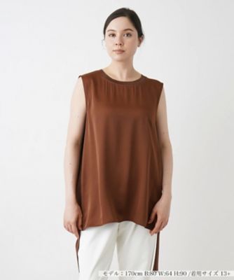 ＜Leilian plus house (Women/大きいサイズ)＞サイドシャーリングカットソー