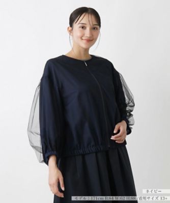 Leilian PLUS HOUSE / レリアンプラスハウス 【店舗人気】ニットジップブルゾン 店舗人気】ニットジップブルゾン | Leilian plus house (Women