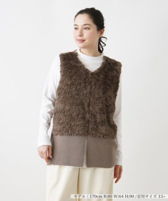 ＜Leilian plus house (Women/大きいサイズ)＞モコモコベスト【ＮＥＭＩＫＡ】