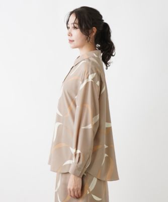 アンティーク調リボン柄ブラウス | Leilian plus house (Women