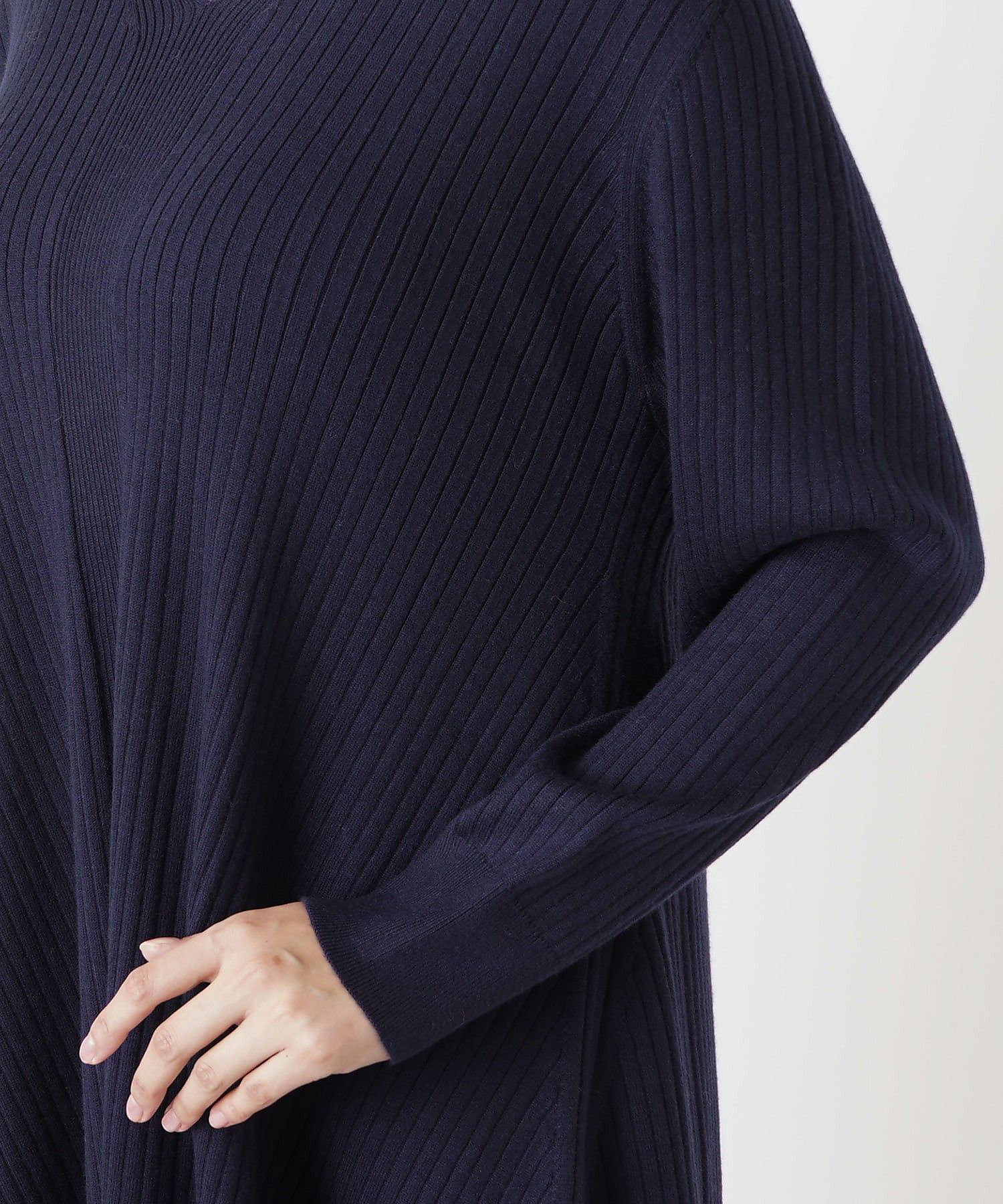 ロングニットプルオーバー【THE NEW】 | Leilian plus ロングニットプルオーバー【THE NEW】 | Leilian plus