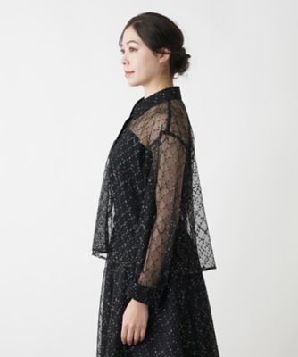 チュールブラウス【THE NEW】【Leilian WHITE 