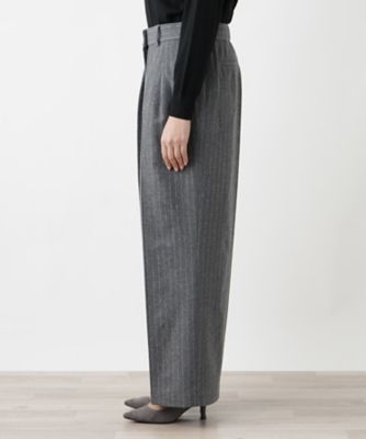 ピンストライプワイドパンツ【THE NEW】【Leilian