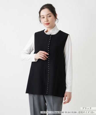 比翼ニットベスト【プラス企画】 | Leilian plus house (Women/大きい